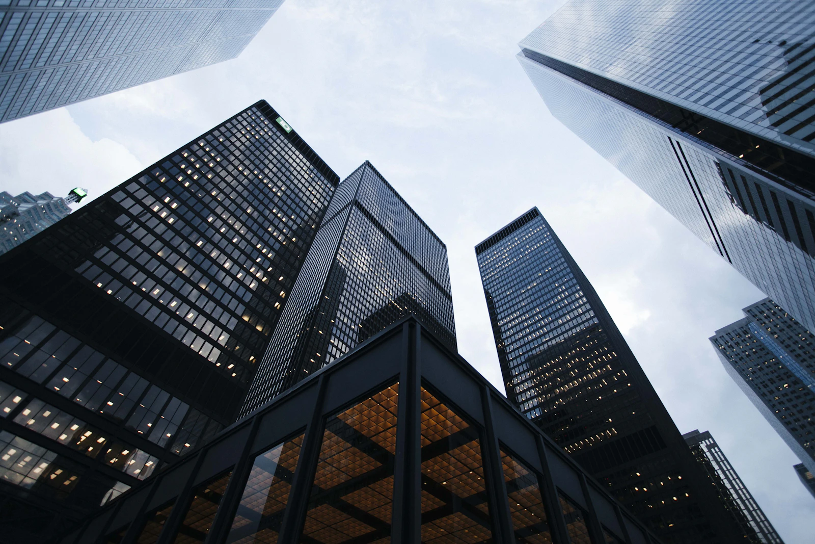Modern business district office building